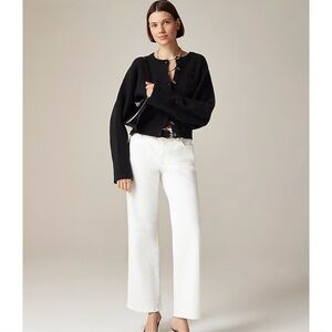 NWT J. Crew Lower-rise Full-length Slim-wide Jean White Denim